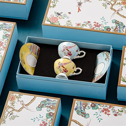 SGSG Par de Tazas de café, par de Tazas, Caja de Regalo, un par de Tazas Creativas de Hueso de recién Casados, Regalo de… - Imagen 3