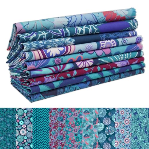 Tissu en coton Mystic Bloom haut de gamme pour patchwork et art textile