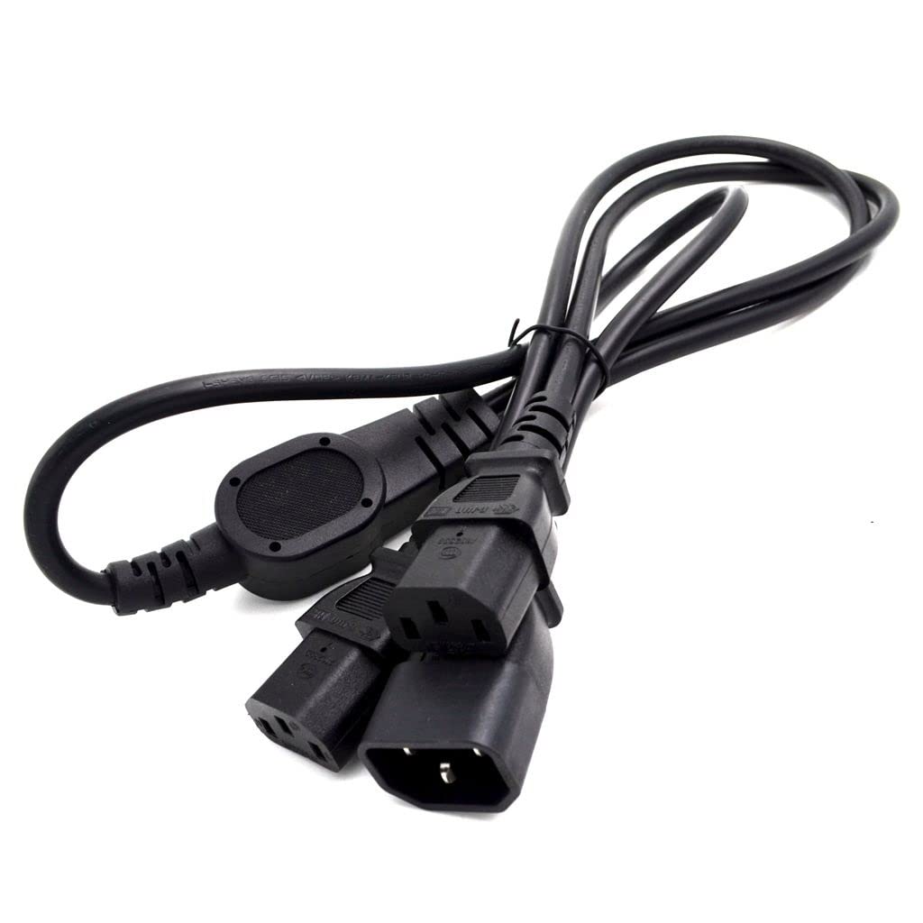 Cavo Splitter Di Alimentazione C20 A Doppia C13 - 1Ft (0,3m) Da IEC320 C20 Maschio A 2x C13 Femmina, Prolunga A Y Per Computer, Server E Stampanti, 250V/16A - 2