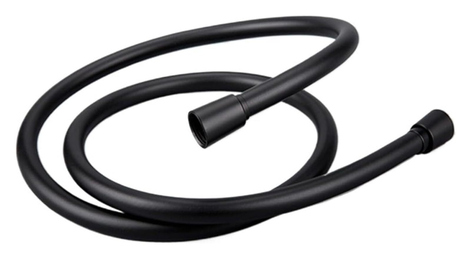 Gkirqvpe Pvc 1.5M Black Shower Hose, Flexible Shower Hose Stainless Steel Pvc Pressure Silver Black 1M-2M 1/2 Inch Universal