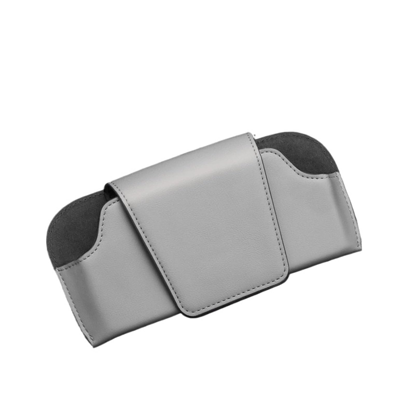 Support Universel Lunettes Auto Étui À Lunettes Pare-Soleil Automatique Porte-Lunettes en Cuir Clip Porte-Cartes Porte-Billet Rangement Intérieur Multifonction(Gray)