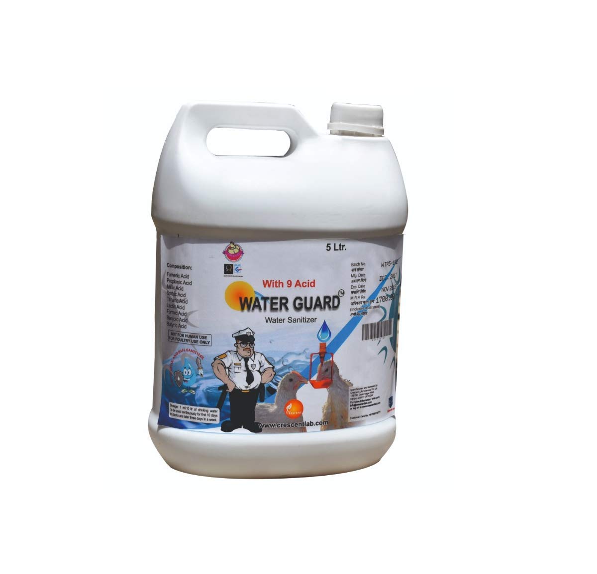 Water Sanitizer & Liquid Acidifier Poultry Feed Supplement (Water Guard 5 Liter) Pack of 2 (B08ZKZGT5R) Amazon Price History, Amazon Price Tracker