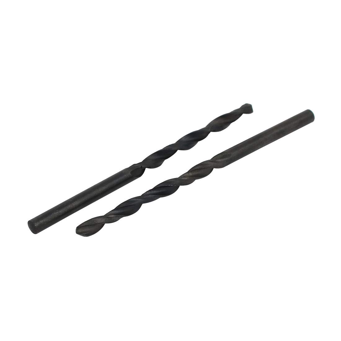 Aexit 3.2mm Dia Tool holder HSS Oxynitriding 2-Flute Straight drill hole Twist Drill Bit Black 10pcs Model:45as319qo174