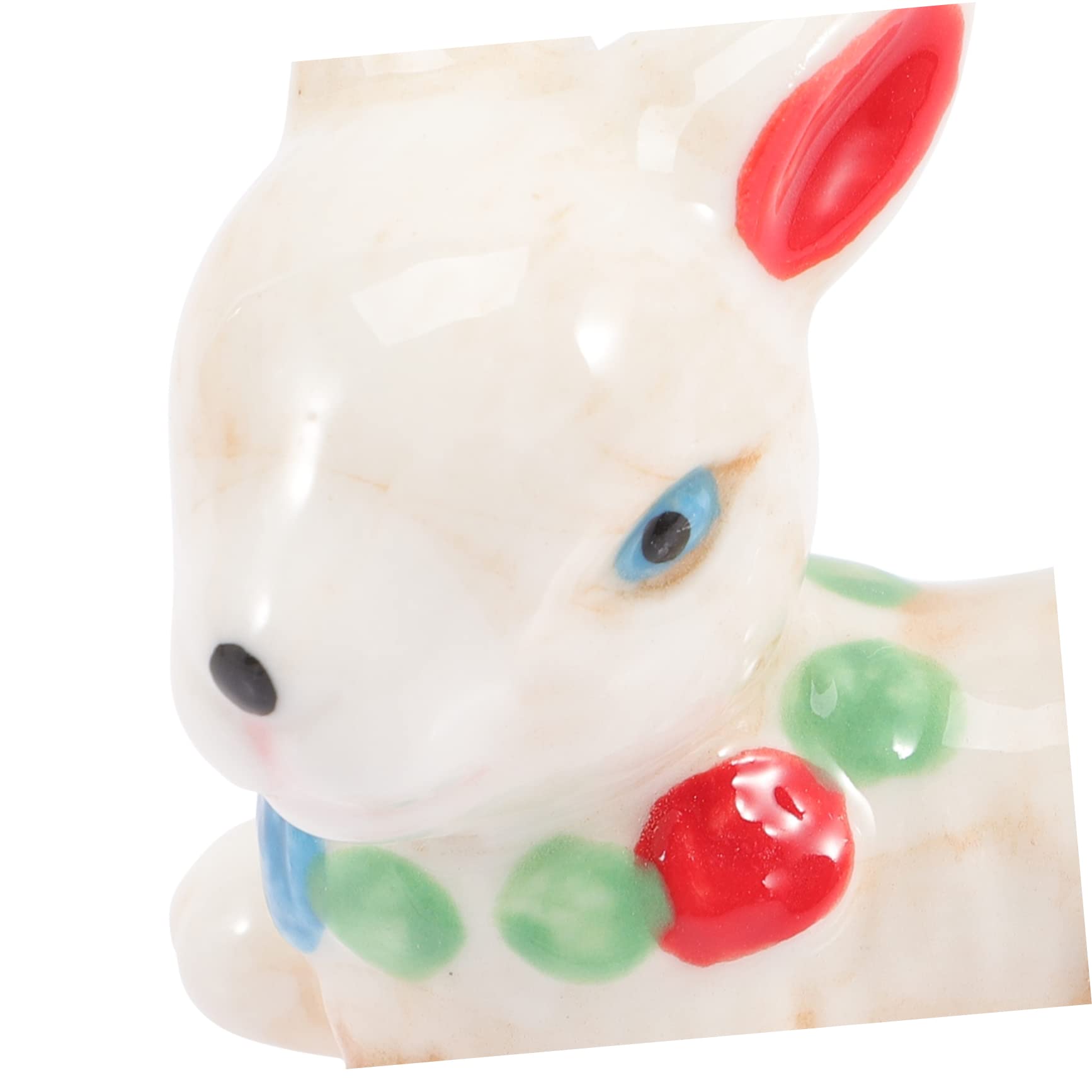 STOBAZA 9 Pz Ornamento Di Coniglio Piccola Statuina Scultura Di Coniglietto Statua Del Coniglio Di Pasqua Statua Del Coniglietto Di Pasqua Topper Cupcake Ceramica Colorful