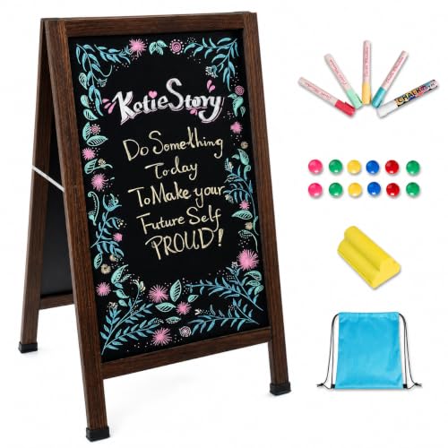 A Frame Chalkboard Blackboard Sign Magnetic Double-Sided Outdoor Standing