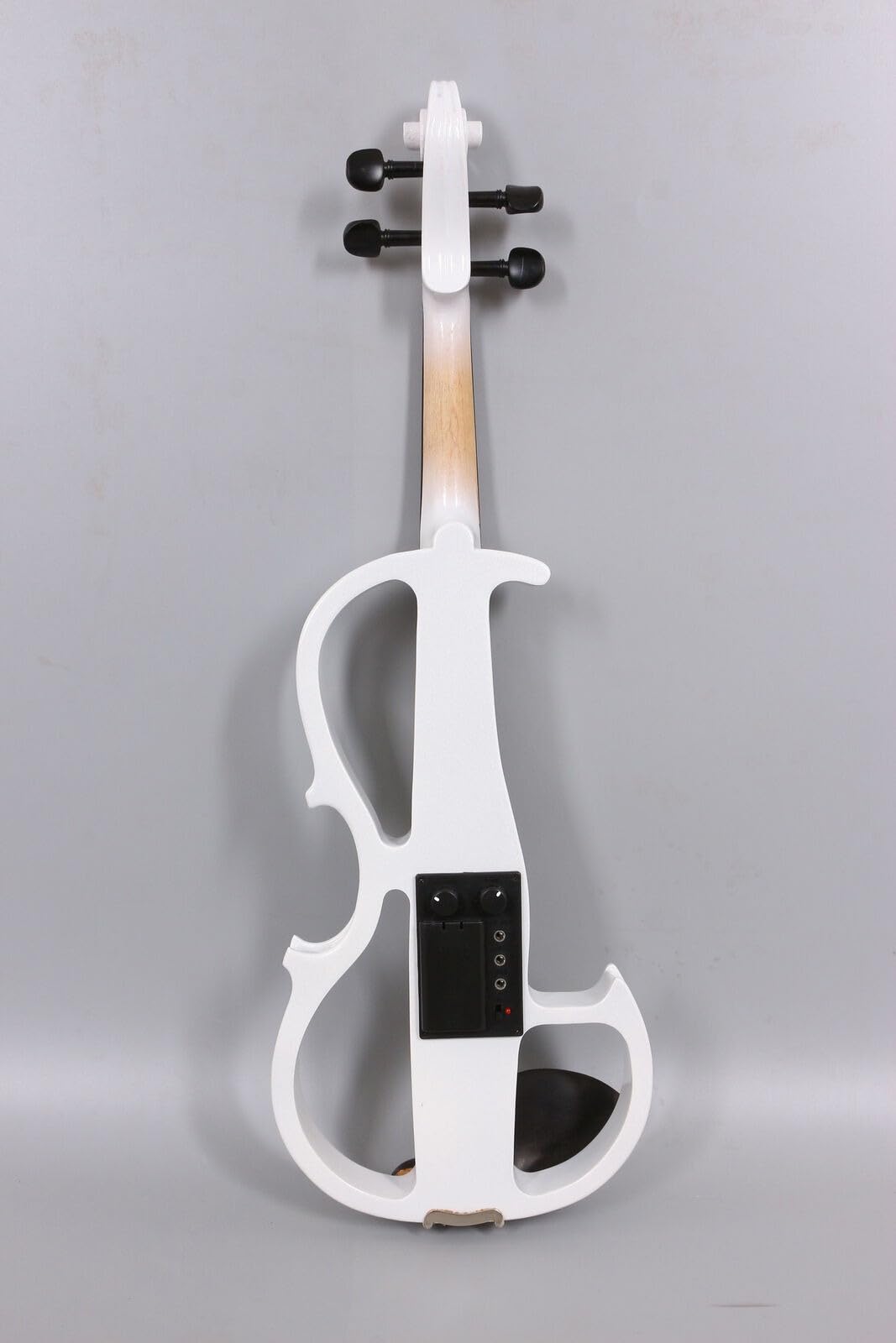Solid Wood Electric Silent Violin With Ebony Fittings - 4/4 Full Size Suitable For Adult Beginners And Students Gifts For Music Lovers (White)