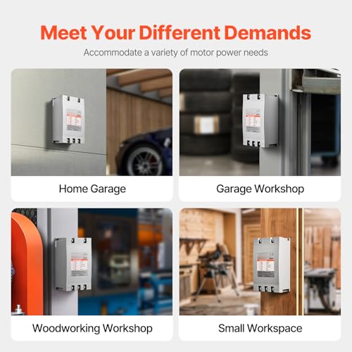 Happybuy 3 Phase Converter - 20HP 70A 220V Single Phase to 3 Phase Converter, 220V-240V Input/Output, Digital Phase Shifter for Residential & Light Commercial Use (Single Converter for One Motor) 5