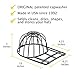 BallcapBuddy Original and Patented Hat Cleaner, Hat Washer for Washing Machine or Dishwasher, Cap Washer Frame for Flat & Curved Hats, Made in USA (White)