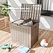 MAIUSCOLI 30 Gallon Waterproof Outdoor Storage Box,Resin Deck Box,Lockable Outside Storage Box Container for Patio Furniure,Garden Tools (30 Gallon,Grey)
