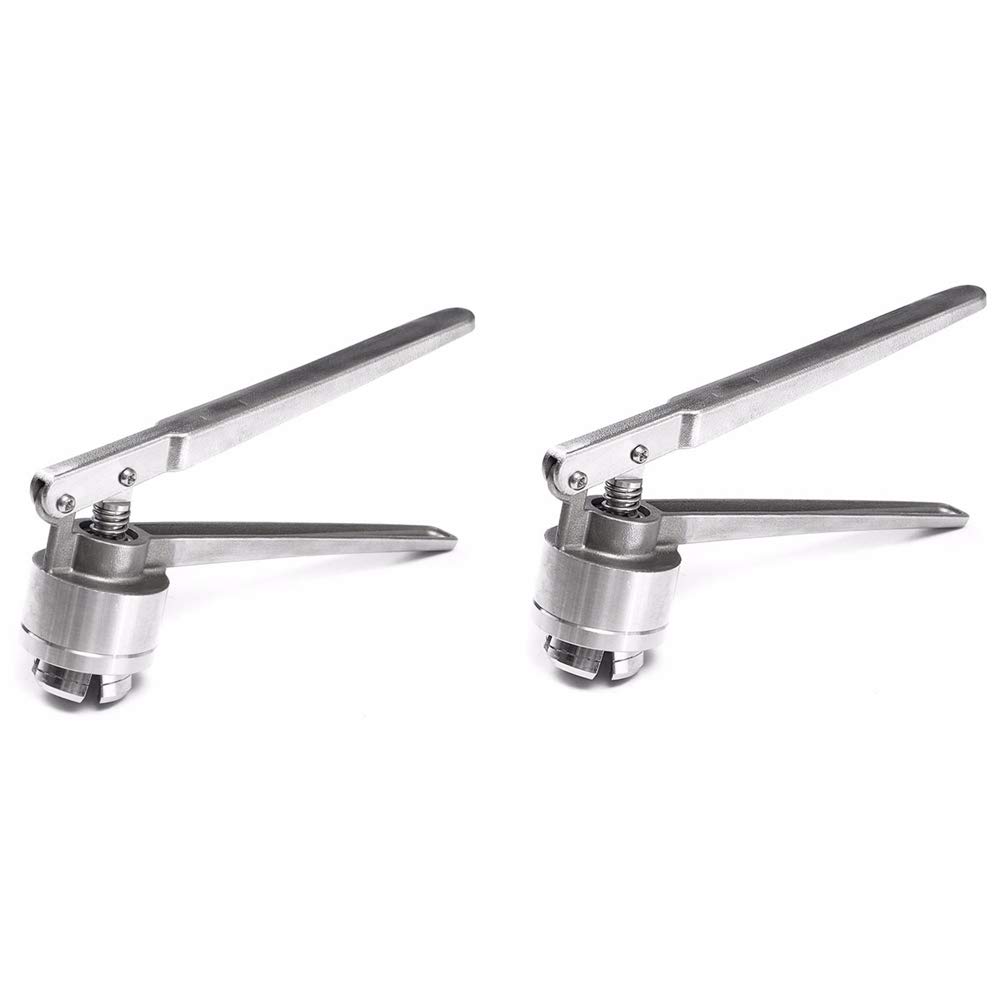 2 prensadoras manuales de viales para prensar tapas abatibles de 20 mm, plástico de aluminio y aluminio completo