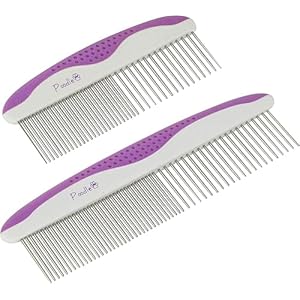 Poodlepetdogcombsforgrooming2packstainlesssteelteetheasilyremovedirtpropercarepreventsknotsandmatsforlongandshorthairedpetsantislipcomfortgriphandlepurple Urban Country Home Decor Poodle pet dog combs for grooming 2 pack stainless steel teeth easily remove dirt proper care prevents knots and mats for long and short haired pets anti slip comfort grip handle purple urban country home decor