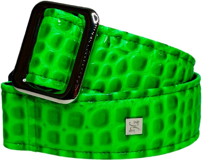 GET'M GET'M Guitar Strap Aussie Gator JD Neon 2 Inch Guitar Strap