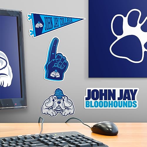 Image of John Jay College of Criminal Justice 8ct Vinyl Large Deluxe Stickers Variety Pack - Laptop, Water Bottle, Scrapbooking, Tablet, Skateboard, Indoor /Outdoor - Set of 8