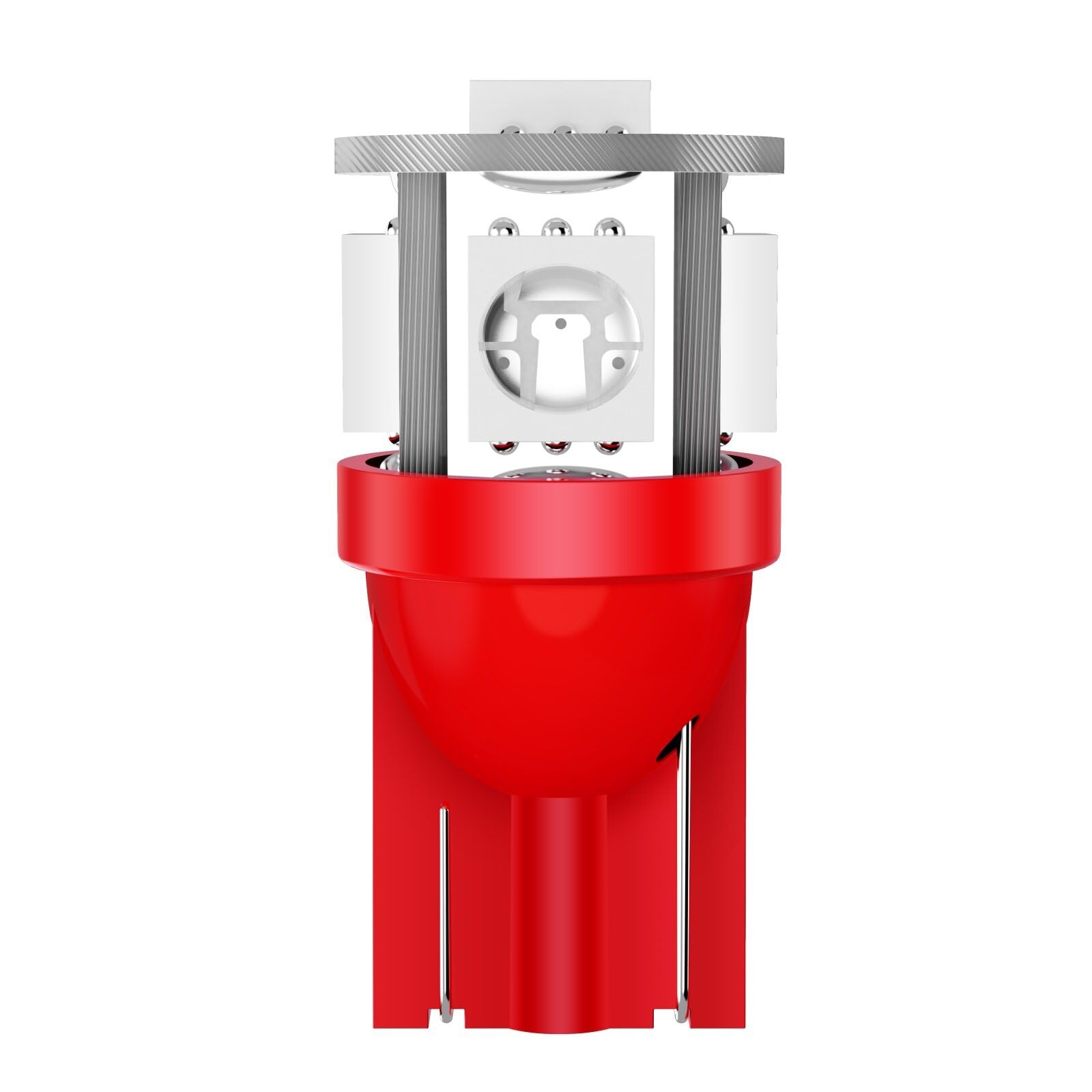 ECCPP 10x Instrument Cluster Dash Panel Lights T10 5-5050-SMD-Red