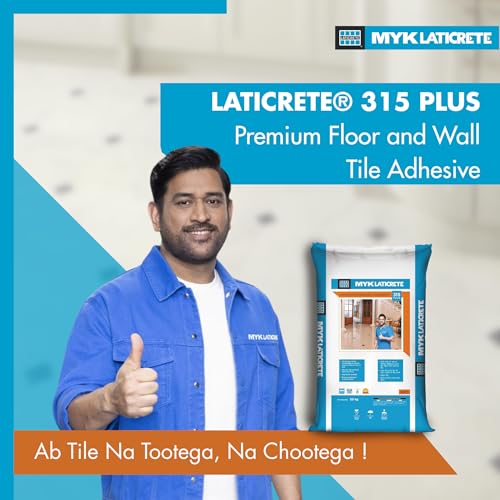 Image of MYK LATICRETE Tile Adhesive 315 Plus White (20 KG) | Ideal for Internal Floors & Walls | Easy to Use Adhesive |