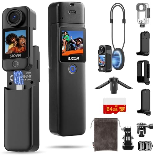 SJCAM C300 Creators Vlogging Combo (64GB),2IN1 Detachable Design,4K Vlogs Camera