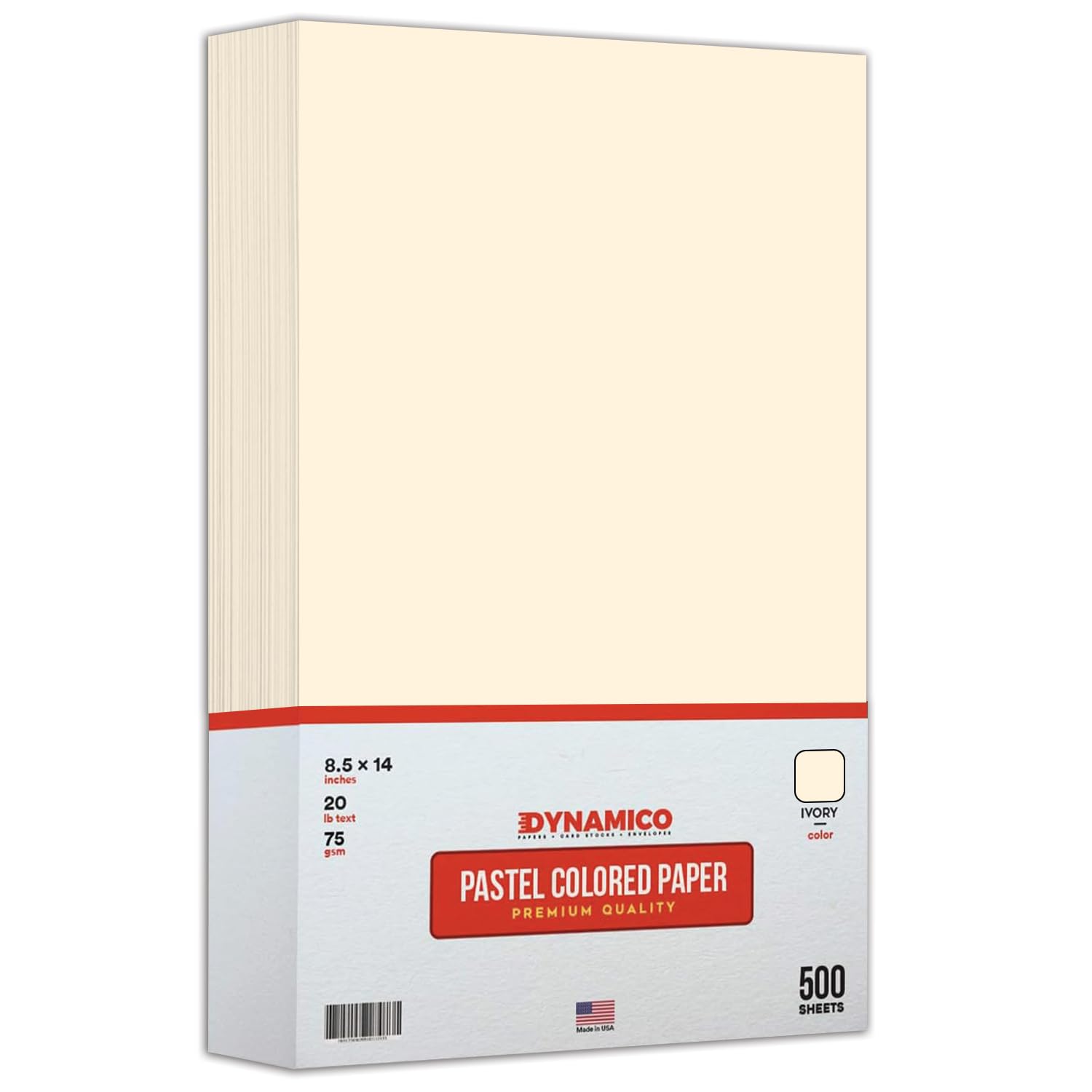 Ivory 8.5 x 14" Legal Size Pastel Light Color Paper | 1 Ream of 500 Sheets Y