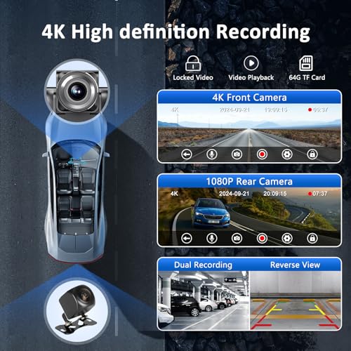 Image of Apple carplay & Android Auto,Wireless Double din 10.26 inch Dash Cam with Front Camera and Backup Camera.GPS Navigation,Mirror Link /Voice Control /Bluetooth for Car RV Pickup Bus Trailer.etc