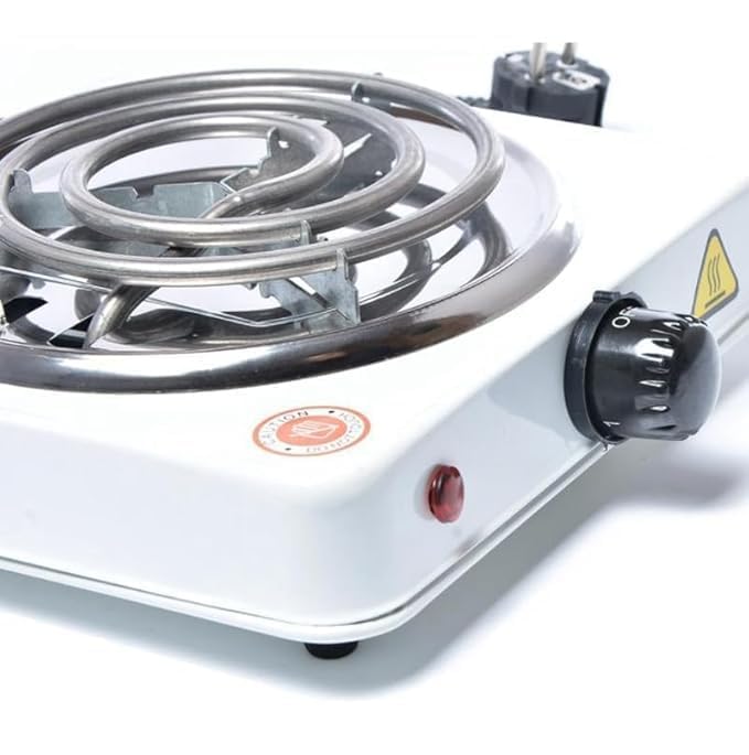 Image of KANUPRIYA Electric Charcoal Burner Hot Plate 1000W Electric Sigdi | Instant Coal Heater Sigdi | Fast Heating Stove for, Coffee & Tea | Multipurpose Hot Plate for Home & Kitchen