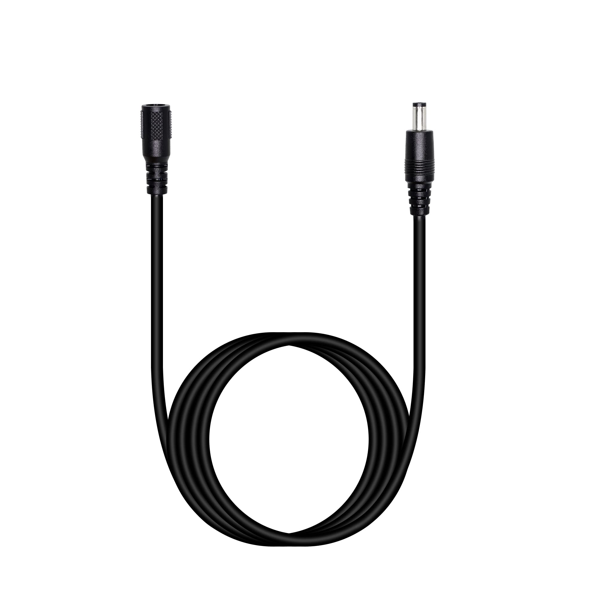 RIIEYOCA DC 5,5 mm x 2,5 mm Stecker auf 5,5 mm x 2,1 mm Buchse Stecker Jack Verlängerungskabel für Überwachungskamera, CCTV (2 m)