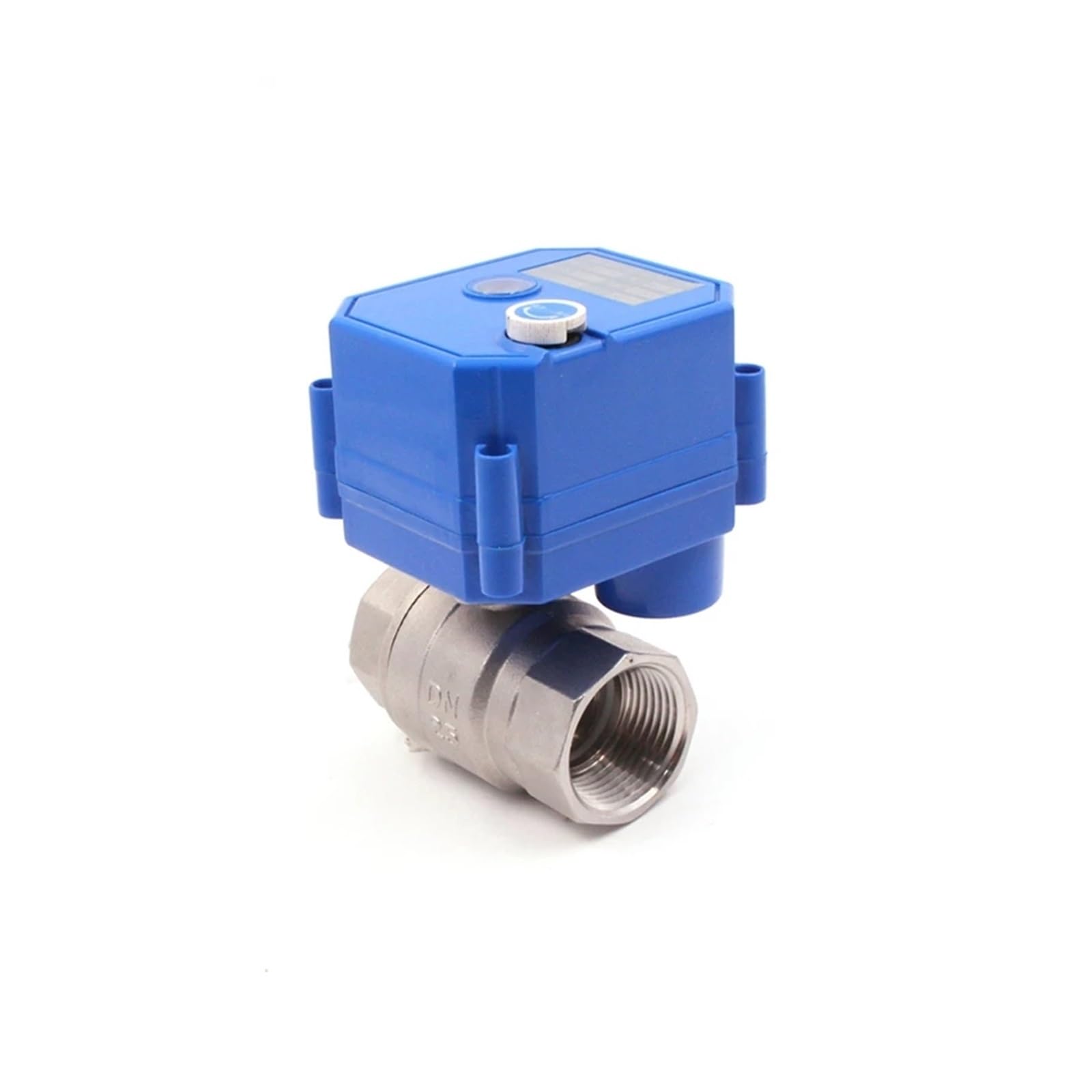 Vanne à Bille électrique 1/2 "3/4" 1 "avec Interrupteur Manuel actionneur électrique AC/DC 9-24V 304 vanne à Bille motorisée en Acier Inoxydable (Size : 3/4", Color : 220VAC_CR02)