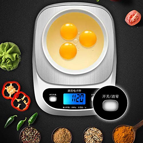 Bilancia portatile in grammi, Bilancia elettronica intelligente da 1 g/0,1 g, bilancia da cucina ad alta precisione, bilancia di conteggio impermeabile, bilancia di ricarica USB