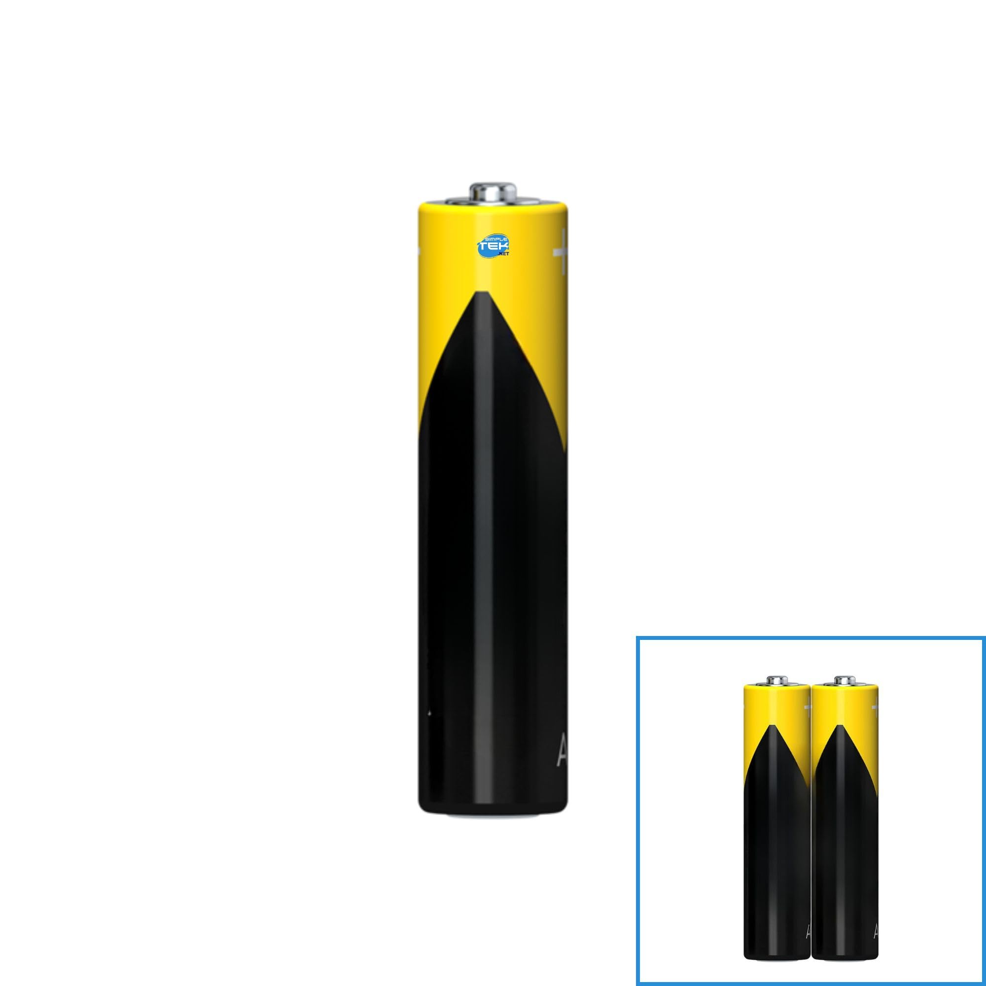 SIMPLETEK - 60 Blister con 4 Batterie Mini Stilo AAA | IEC R03, Zinco-Carbone, 1.5V | 10.5x44.5 mm (240 pezzi totali)