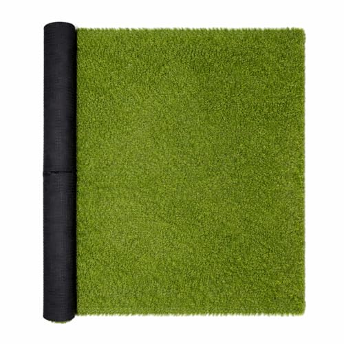 Acomoda Textil – Césped Artificial Alta Densidad 20mm para Interior Exterior. Rollo Hierba Sintética con Orificios Drenaje y Fácil Instalación para Jardín, Terraza, (Altura 20mm, 2x2,5m)