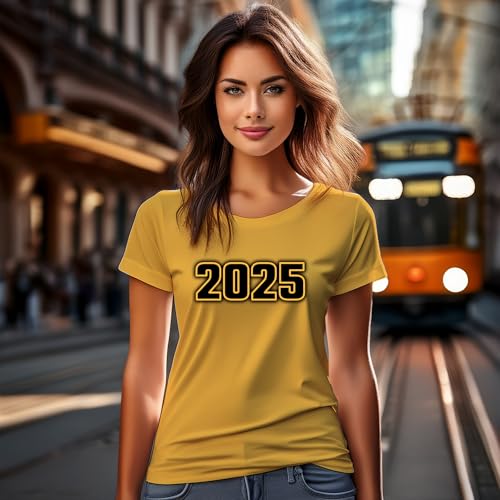 T-shirt 2025 femme jaune doré parfait pour vos terrasses d'été