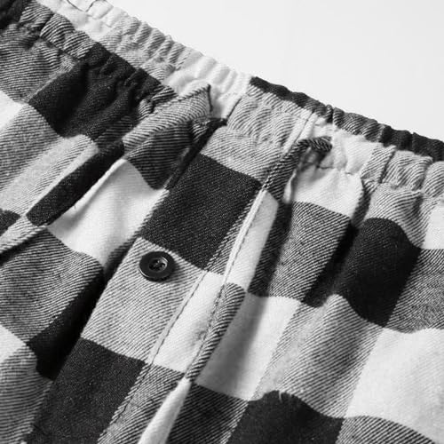 Pajama Pants Mens Plaid Pjs Bottoms Sleepwear Halloween Pj Pants Soft Cozy With Pockets Elastic Waistband Drawstring Black Large - image 5