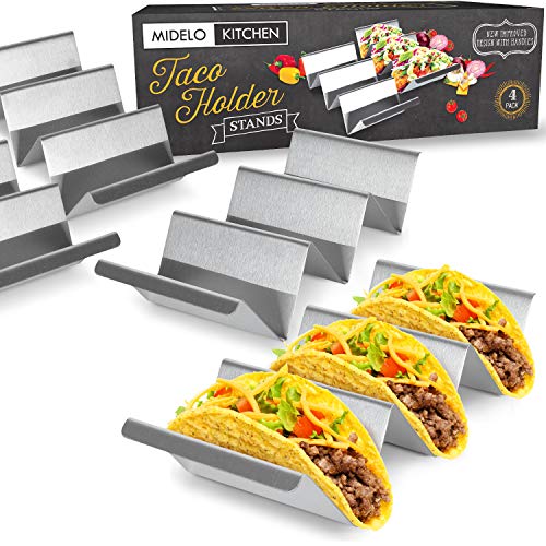 Hottest Sale 4 Pack Stainless Steel Heavy Duty Taco Holder Stands with Easy-Carry Handles | Dishwasher & Oven Safe Get Popular Offer 4 Pack Stainless Steel Heavy Duty Taco Holder Stands with Easy-Carry Handles | Dishwasher & Oven Safe