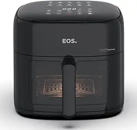Fritadeira Sem Óleo Air Fryer Eos Chef Gourmet 6.2 Litros Compacta Digital Preto Eaf60p 110v