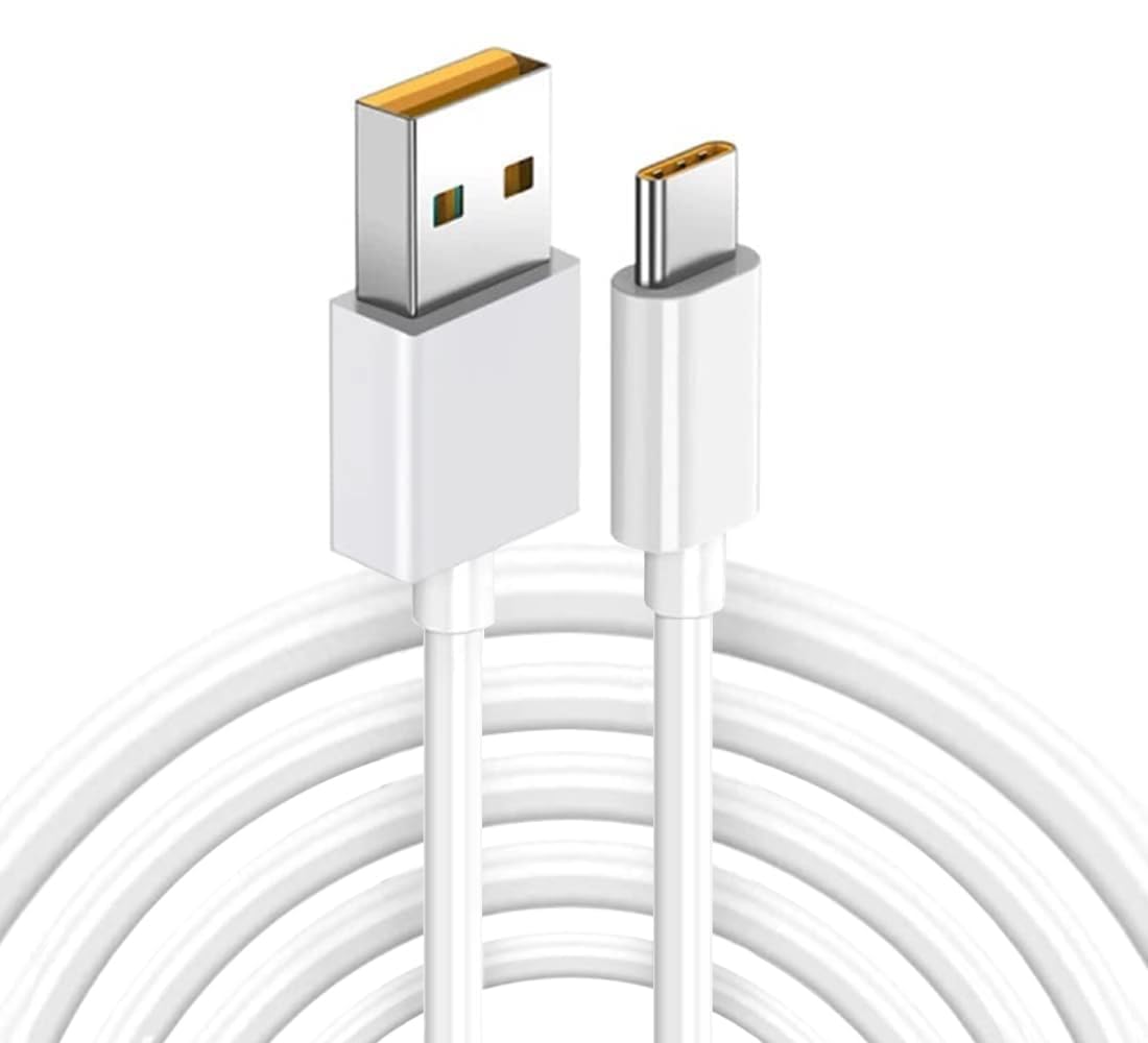 USB-A to Type-C Fast Charging Cable, 65W Super Vooc, 2M, White, compatible with Realme X2, Realme 7 Pro, Realme 6 Pro-image-15