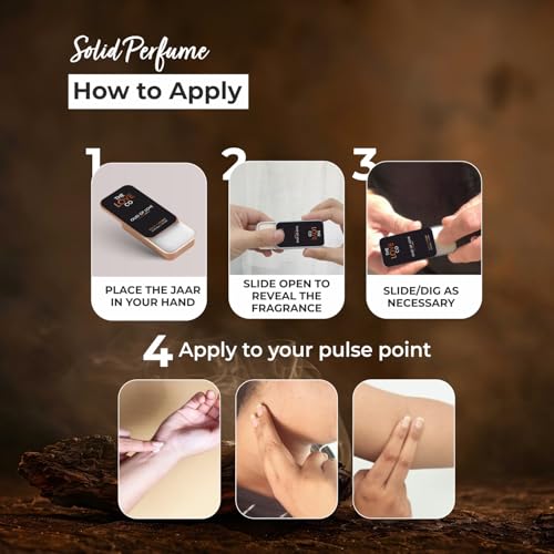 Image of THE LOVE CO. Solid Perfume for Men & Women | Long-Lasting Floral Fragrance Balm | Alcohol-Free, Travel-Friendly, Pocket Perfume Stick | Luxury Scent - 12gm (Oud of Love)