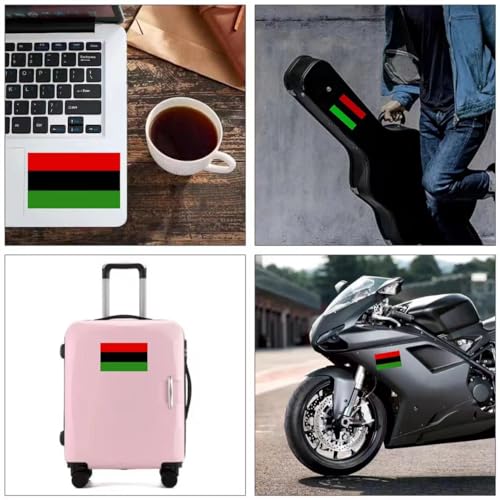 Image of CANTENDO 3Pack African American Flag Decal - African American Black Flags Reflective Vinyl Car Stickers - for Car Window Bumper Waterproof Sticker (12 x 8.5 Inch)