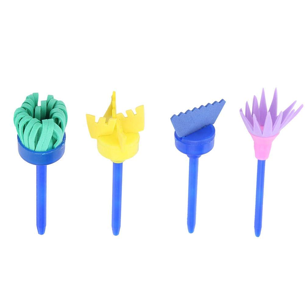 Children Graffiti Brush, Kids Graffiti Brush, Soft and Elastic Four Different Patterns Easy to Use for School Kids' Art Accessories Kids' Art Supplies Home