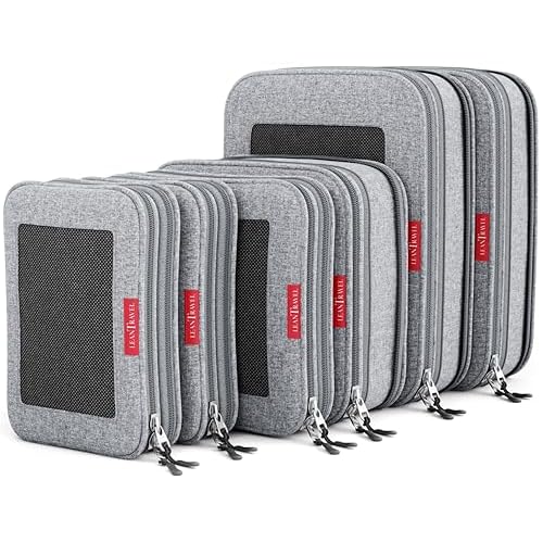 Compression Packing Cubes for Travel Organizers with Double Zipper, LeanTravel