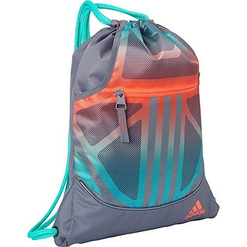 Image of adidas Alliance II Sack Pack, One Size, Shock Mint Texture Print /Onix /Easy Coral