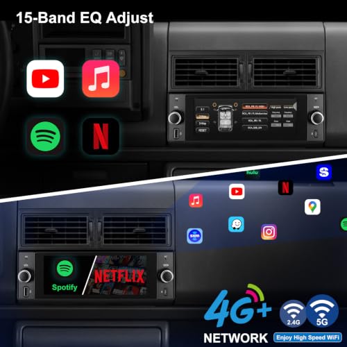Radio para auto con pantalla táctil y Bluetooth miniatura 4