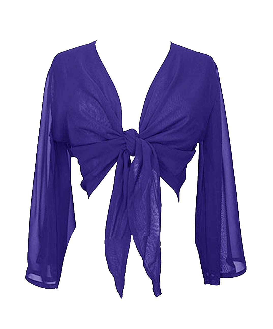 Indian Trendy Women's Flair Wrap Tie Top Chiffon Choli Blouse Belly Dance Gypsy Bolero Shrugs Cardigan
