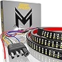 Mega Racer Triple Row 60 Inch LED Tailgate Light Bar for Trucks - 5 Functions Brake/Running/Sequential Turn Signals/Reverse/Double Flashing Lights, 270 Pieces LED Diodes, IP67 Waterproof Rating, 1 Pc