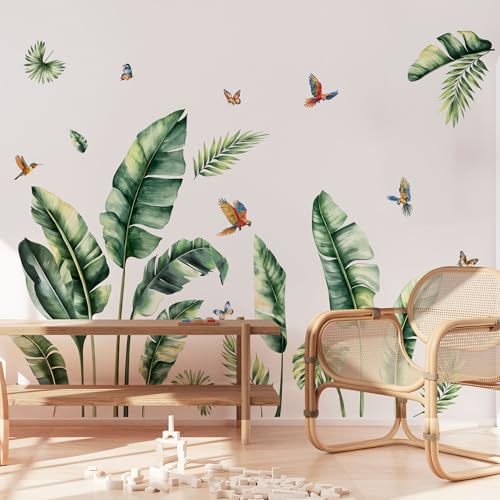 Vinilos Decorativos Tropicales Hojas de Palma y Banana miniatura 6