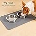 Taglory 8 Cup Stainless Steel Dog Bowls Set of 2 for Food and Water, Silicone Base Anti-Slip, Rust Resistant, Extra Thick Metal Bowls for Medium Dogs, 59oz, Black