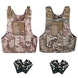 edola Kid Army Vest 2 Pack, Tactical Vest for Nerf Guns, Adjustable Airsoft Vest Youth for Kids Boys...