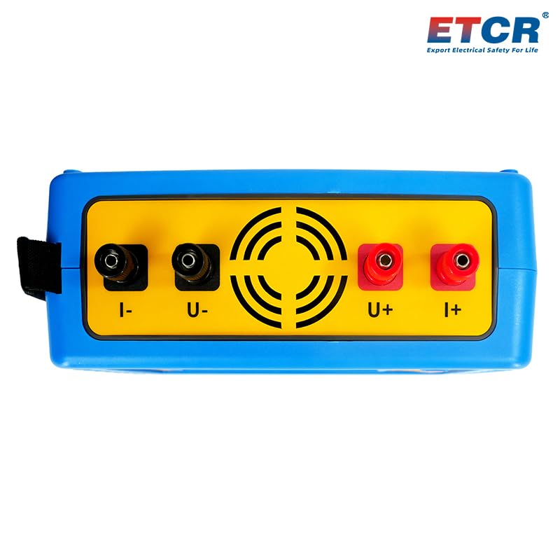 Top view of ETCR3660C Conductor Tester showing connection ports