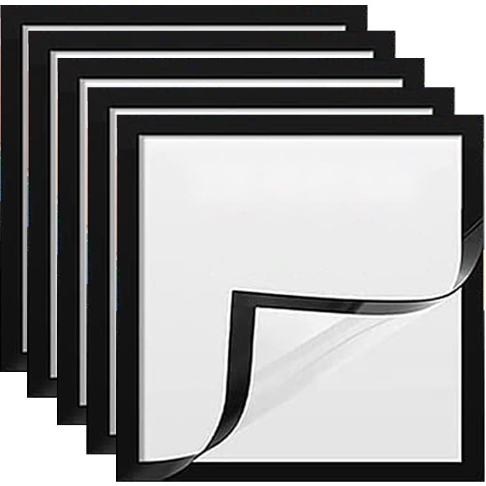 BESTING 5 Pack 11" x 11" Diamond 5D Painting Canvas Frames Self-Adhesive Diamond Magnetic Black Art Canvas Frames for Home Wall Office Store Door Decor (PF2828P5)