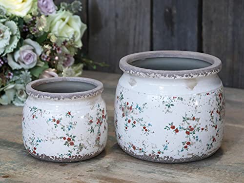 Chic Antique Topf Vase Übertopf Blumentopf Tulle Übertopf H9,5xØ12cm 65419-00