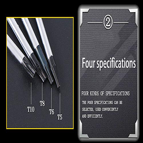 Buspoll Torx screwdriver set with T5 T6 T8 T10 star magnetic screwdriver, suitable for mobile phone/Mac/computer repair