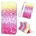 Produktbild Handyhülle Kompatible für Huawei P Smart 2019/Honor 10 Lite Hülle Case Flip Cover Leder Tasche 3D Muster Flipcase Schutzhülle Handytasche Skin Ständer Klapphülle Schale Bumper Magnet Deckel-Rosa Licht