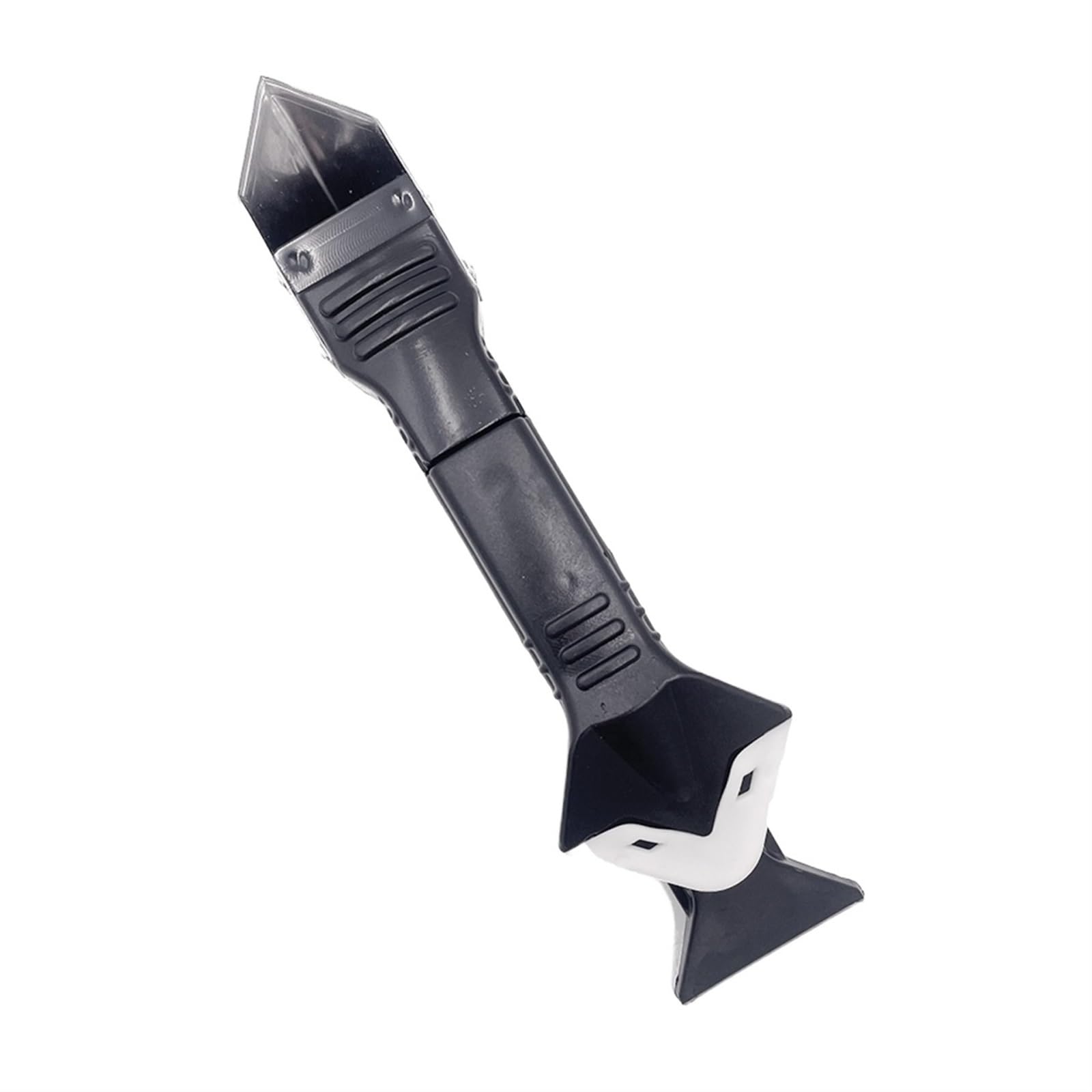 Raschietto in silicone per rimuovere la colla, coltello angolare, spatola per fessure di bellezza, kit 5 in 1 multifunzione per sigillatura a cono (colore: metallo)